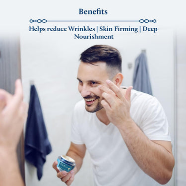 Blue Nectar Face Cream for Men, Daily Moisturizing Anti Aging Cream for Men with Face Glow for Oily Skin and Normal Skin 50 g